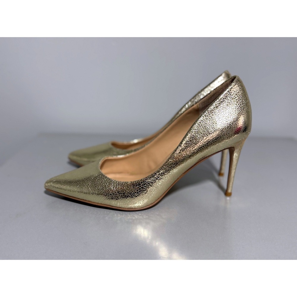 Steve Madden Luiza Gold Metallic Pointed Toe Stiletto Pumps Women's Size 8M - Picture 2 of 11